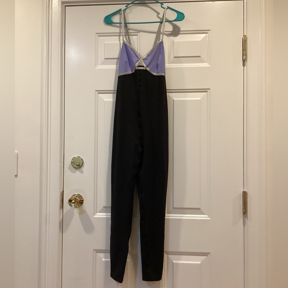 Black and Purple Jumpsuit